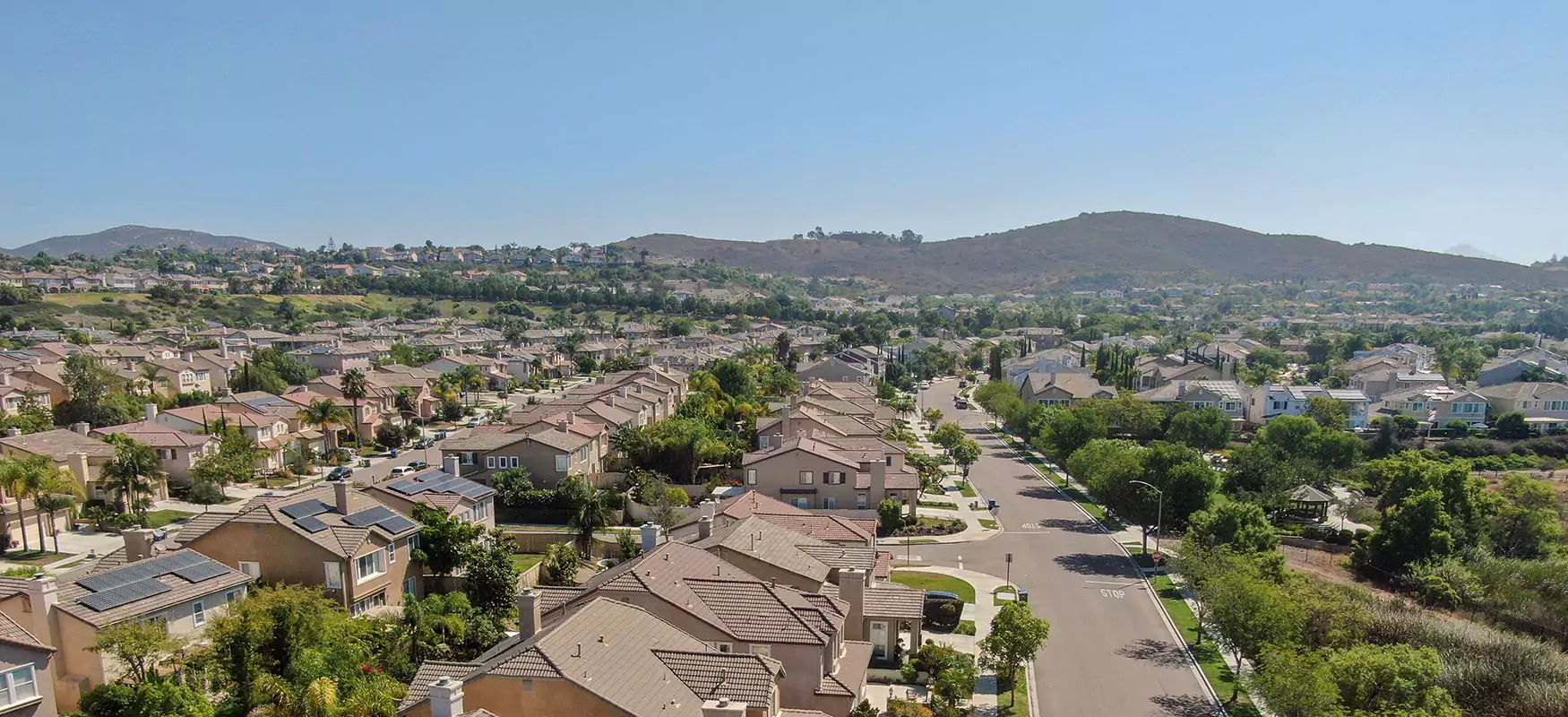 Neighborhood With Mountain Photo